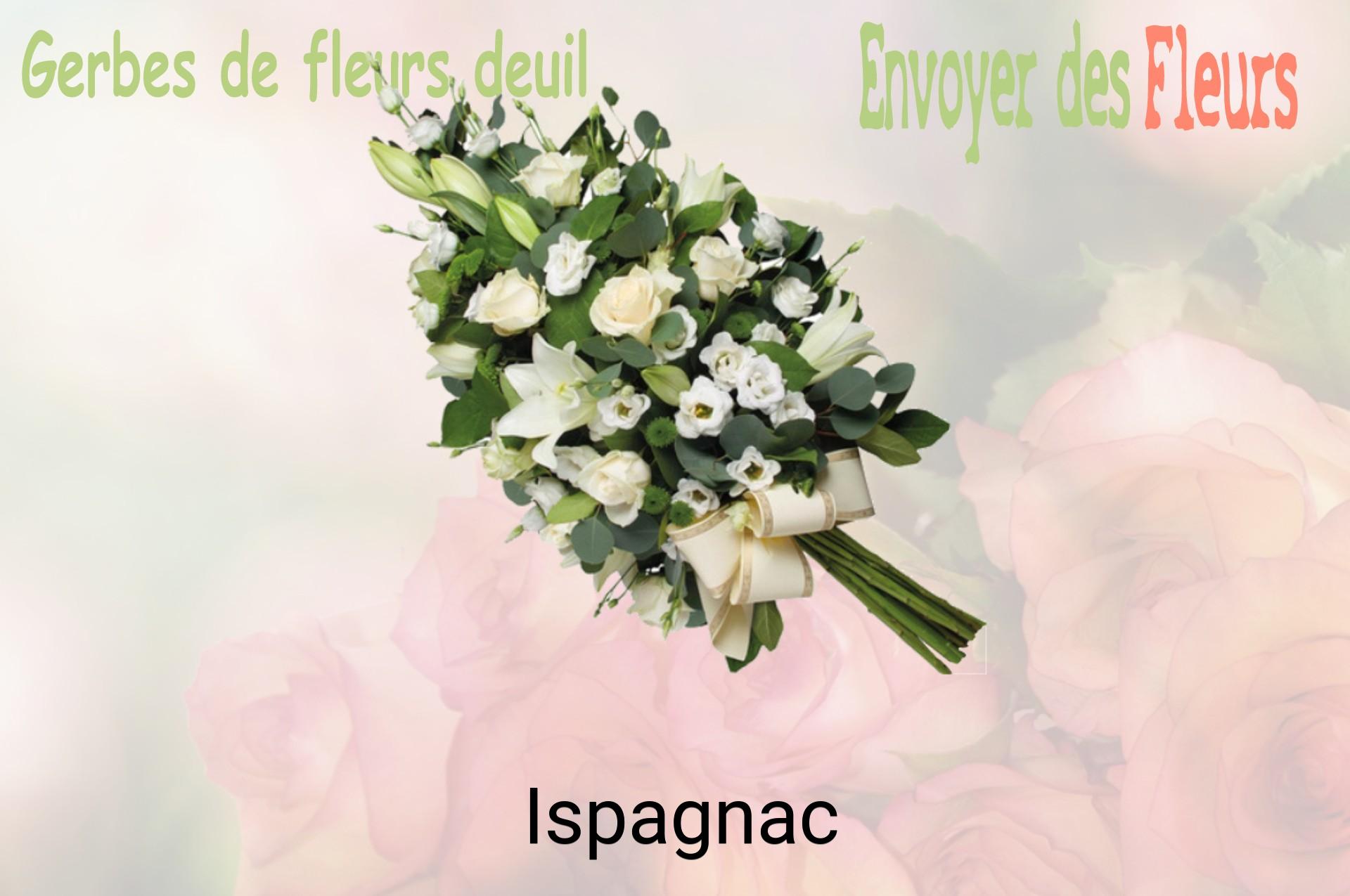 Gerbe de fleurs de deuil livrée à Ispagnac